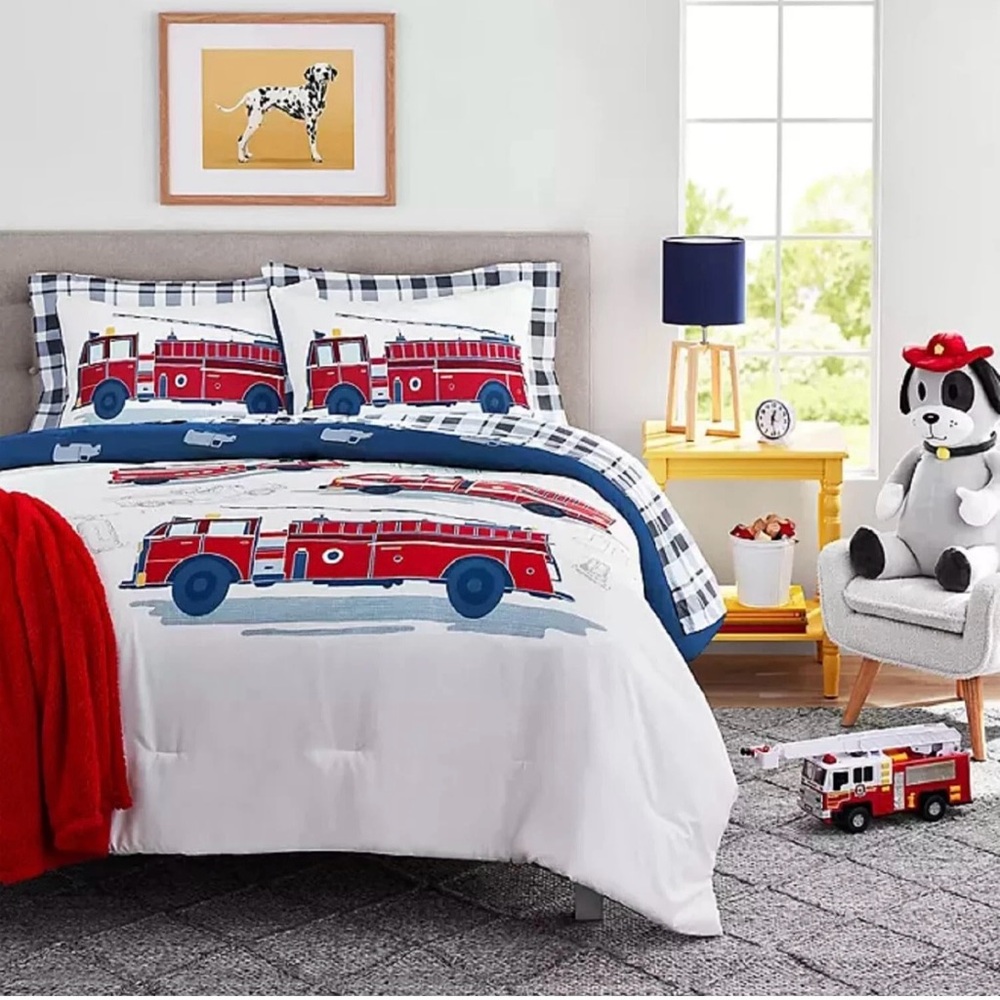 Firefighter, Full 8-Piece Kids Bed In A Bag Comforter Set